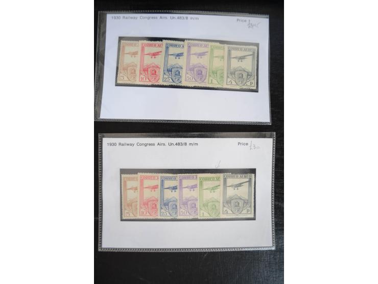 1920/53, reichhaltige Lagerpartie Luftpostausgaben mit auch einigen Abarten, dabei u.a. auch mehrfach Mi. 985-87