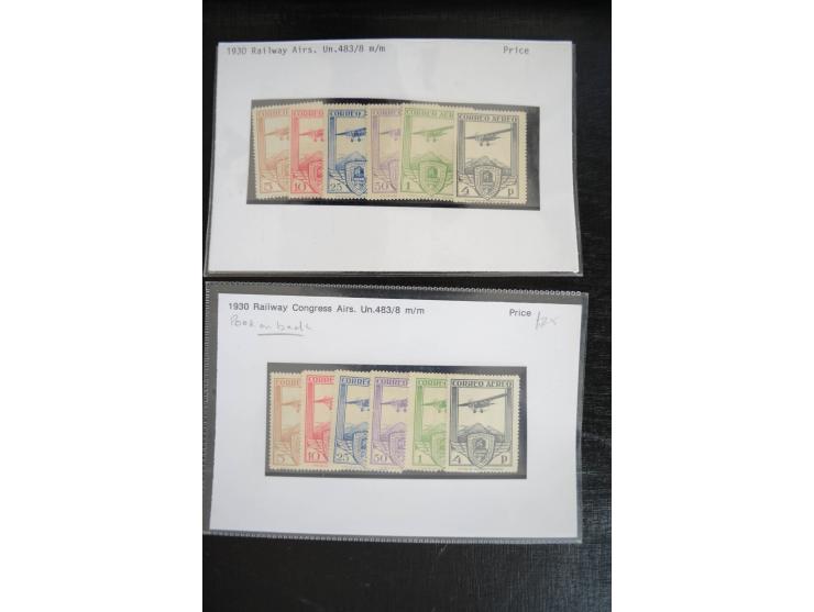 1920/53, reichhaltige Lagerpartie Luftpostausgaben mit auch einigen Abarten, dabei u.a. auch mehrfach Mi. 985-87