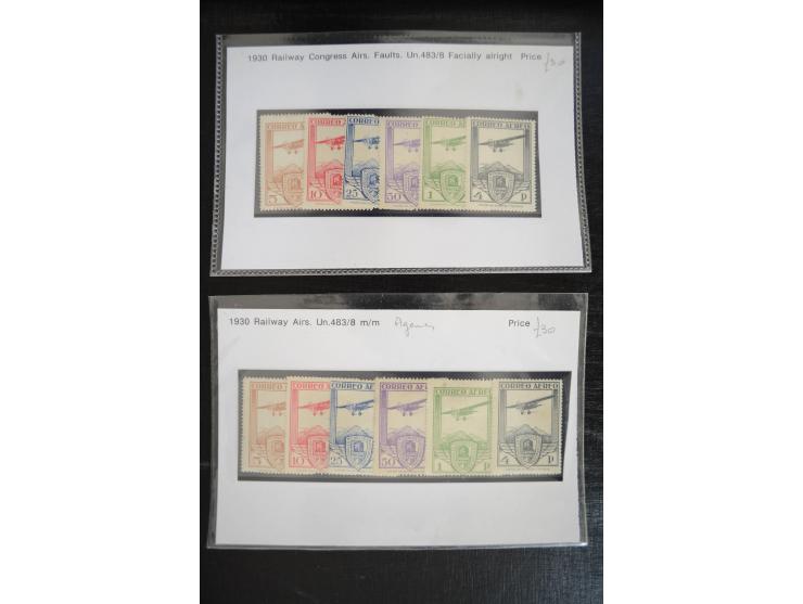 1920/53, reichhaltige Lagerpartie Luftpostausgaben mit auch einigen Abarten, dabei u.a. auch mehrfach Mi. 985-87