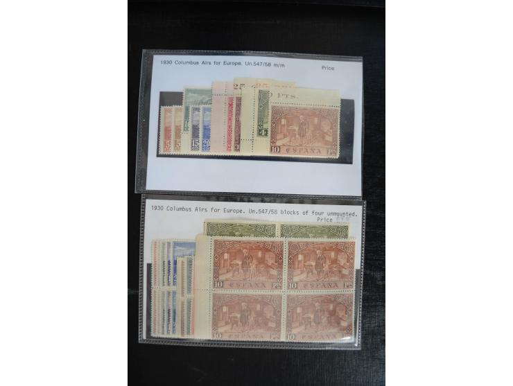 1920/53, reichhaltige Lagerpartie Luftpostausgaben mit auch einigen Abarten, dabei u.a. auch mehrfach Mi. 985-87