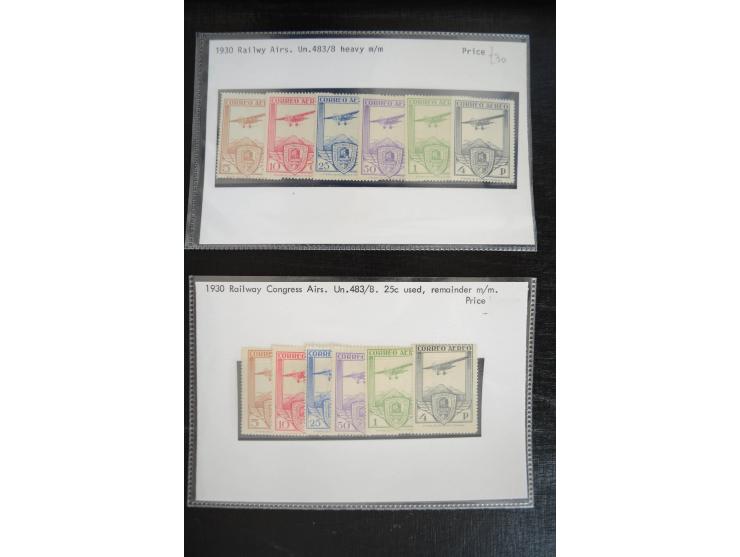 1920/53, reichhaltige Lagerpartie Luftpostausgaben mit auch einigen Abarten, dabei u.a. auch mehrfach Mi. 985-87