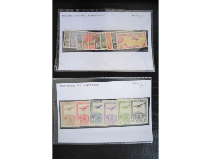 1920/53, reichhaltige Lagerpartie Luftpostausgaben mit auch einigen Abarten, dabei u.a. auch mehrfach Mi. 985-87