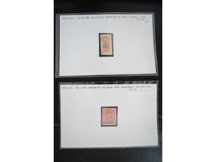 1920/53, reichhaltige Lagerpartie Luftpostausgaben mit auch einigen Abarten, dabei u.a. auch mehrfach Mi. 985-87