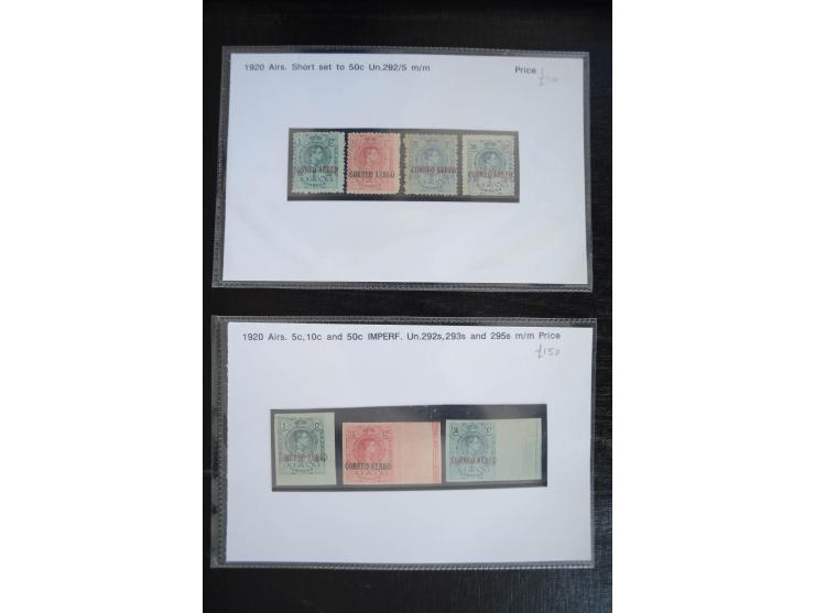 1920/53, reichhaltige Lagerpartie Luftpostausgaben mit auch einigen Abarten, dabei u.a. auch mehrfach Mi. 985-87