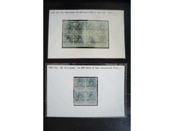 1920/53, reichhaltige Lagerpartie Luftpostausgaben mit auch einigen Abarten, dabei u.a. auch mehrfach Mi. 985-87