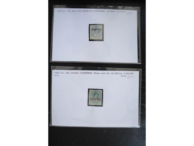 1920/53, reichhaltige Lagerpartie Luftpostausgaben mit auch einigen Abarten, dabei u.a. auch mehrfach Mi. 985-87