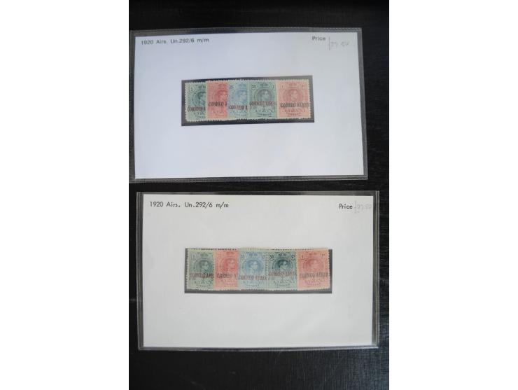 1920/53, reichhaltige Lagerpartie Luftpostausgaben mit auch einigen Abarten, dabei u.a. auch mehrfach Mi. 985-87