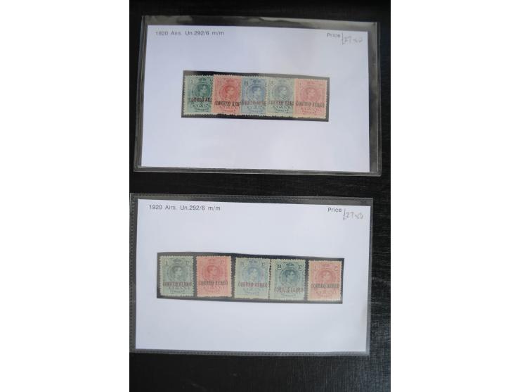 1920/53, reichhaltige Lagerpartie Luftpostausgaben mit auch einigen Abarten, dabei u.a. auch mehrfach Mi. 985-87
