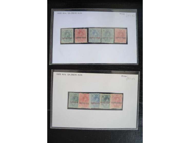 1920/53, reichhaltige Lagerpartie Luftpostausgaben mit auch einigen Abarten, dabei u.a. auch mehrfach Mi. 985-87