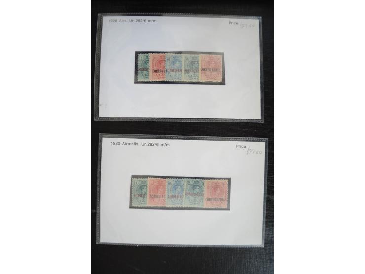 1920/53, reichhaltige Lagerpartie Luftpostausgaben mit auch einigen Abarten, dabei u.a. auch mehrfach Mi. 985-87