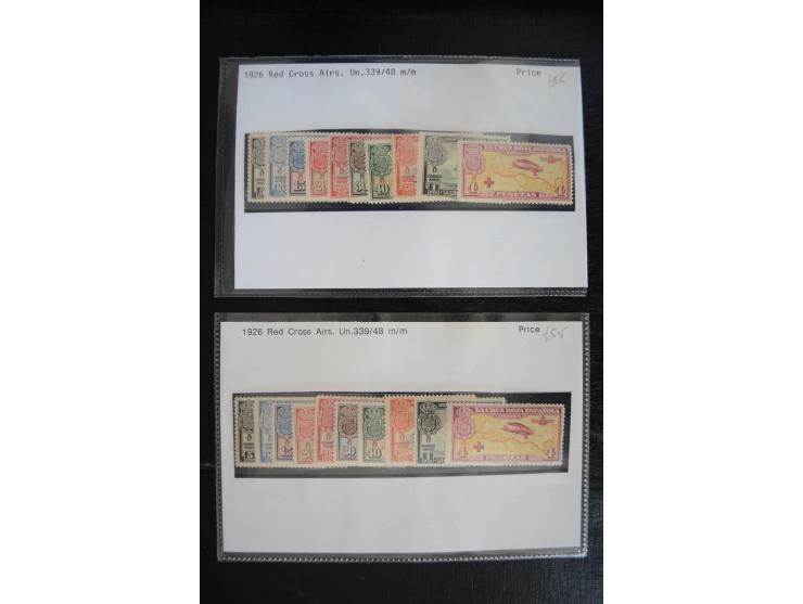 1920/53, reichhaltige Lagerpartie Luftpostausgaben mit auch einigen Abarten, dabei u.a. auch mehrfach Mi. 985-87