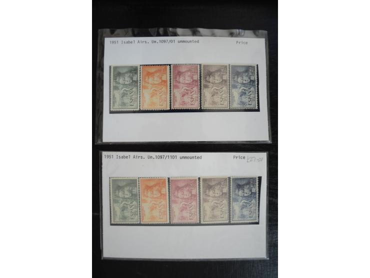 1920/53, reichhaltige Lagerpartie Luftpostausgaben mit auch einigen Abarten, dabei u.a. auch mehrfach Mi. 985-87