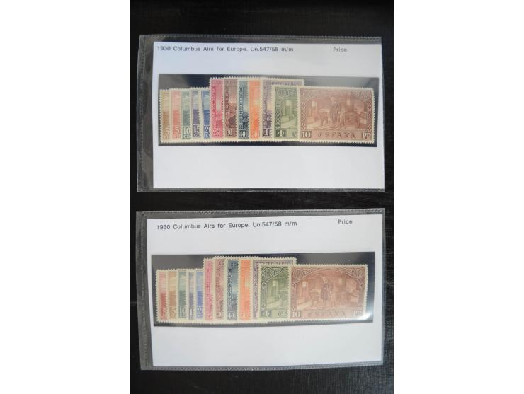 1920/53, reichhaltige Lagerpartie Luftpostausgaben mit auch einigen Abarten, dabei u.a. auch mehrfach Mi. 985-87
