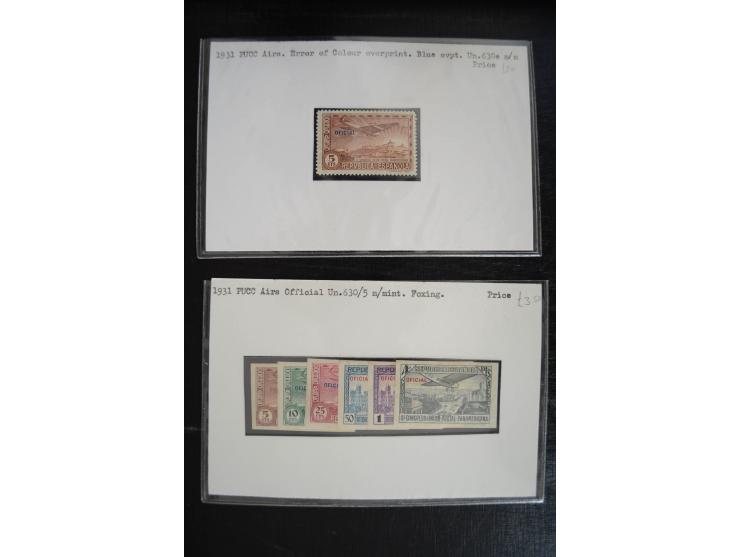 1920/53, reichhaltige Lagerpartie Luftpostausgaben mit auch einigen Abarten, dabei u.a. auch mehrfach Mi. 985-87