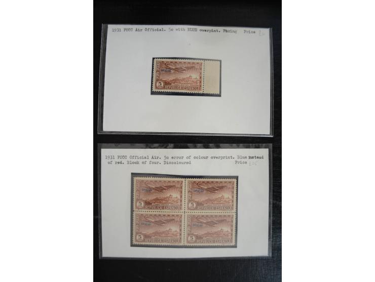 1920/53, reichhaltige Lagerpartie Luftpostausgaben mit auch einigen Abarten, dabei u.a. auch mehrfach Mi. 985-87