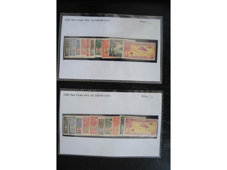 1920/53, reichhaltige Lagerpartie Luftpostausgaben mit auch einigen Abarten, dabei u.a. auch mehrfach Mi. 985-87