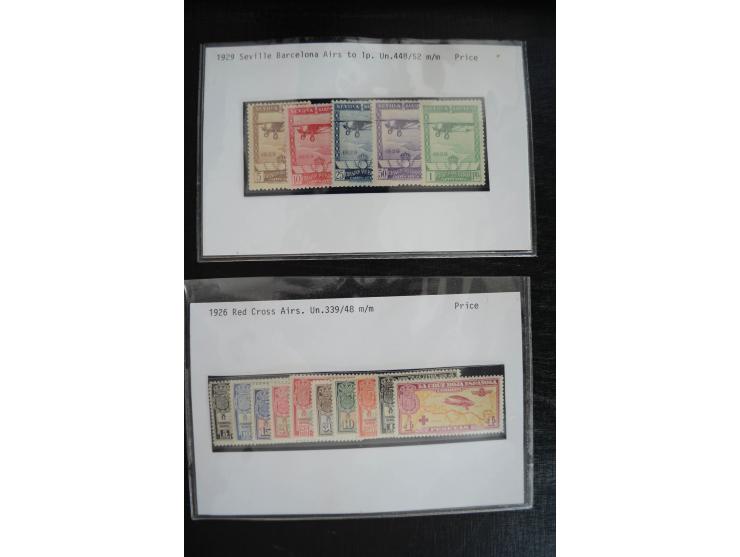 1920/53, reichhaltige Lagerpartie Luftpostausgaben mit auch einigen Abarten, dabei u.a. auch mehrfach Mi. 985-87