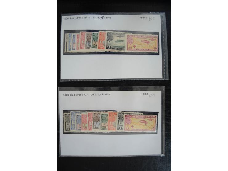 1920/53, reichhaltige Lagerpartie Luftpostausgaben mit auch einigen Abarten, dabei u.a. auch mehrfach Mi. 985-87
