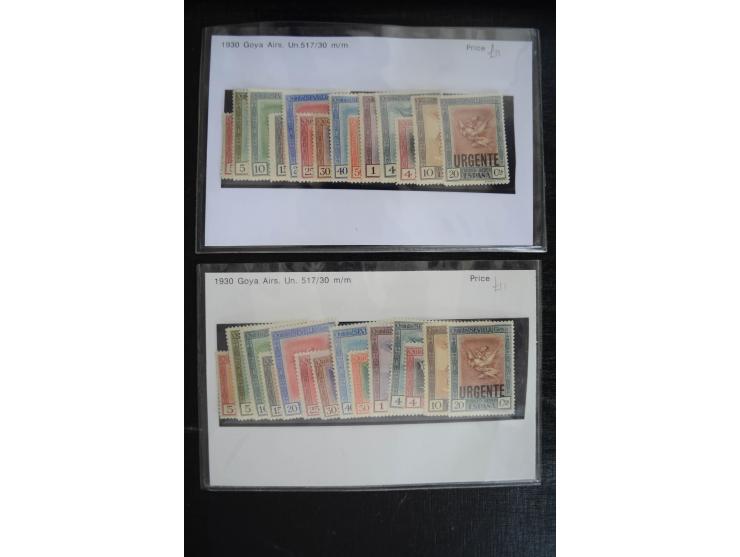1920/53, reichhaltige Lagerpartie Luftpostausgaben mit auch einigen Abarten, dabei u.a. auch mehrfach Mi. 985-87