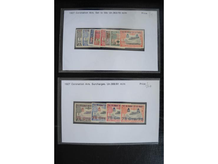 1920/53, reichhaltige Lagerpartie Luftpostausgaben mit auch einigen Abarten, dabei u.a. auch mehrfach Mi. 985-87