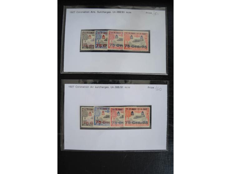 1920/53, reichhaltige Lagerpartie Luftpostausgaben mit auch einigen Abarten, dabei u.a. auch mehrfach Mi. 985-87