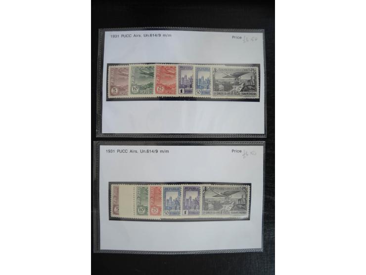 1920/53, reichhaltige Lagerpartie Luftpostausgaben mit auch einigen Abarten, dabei u.a. auch mehrfach Mi. 985-87
