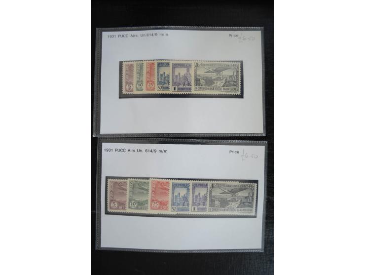 1920/53, reichhaltige Lagerpartie Luftpostausgaben mit auch einigen Abarten, dabei u.a. auch mehrfach Mi. 985-87