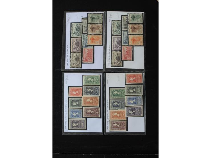 1927/60 (ca.), Partie auf Verkauskärtchen, dabei viel gutes Material, u.a. 598-610, dto. mit "A000.000", 610B, 750, 780I-II i