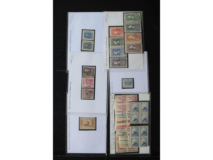 1927/60 (ca.), Partie auf Verkauskärtchen, dabei viel gutes Material, u.a. 598-610, dto. mit "A000.000", 610B, 750, 780I-II i