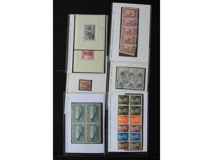 1927/60 (ca.), Partie auf Verkauskärtchen, dabei viel gutes Material, u.a. 598-610, dto. mit "A000.000", 610B, 750, 780I-II i