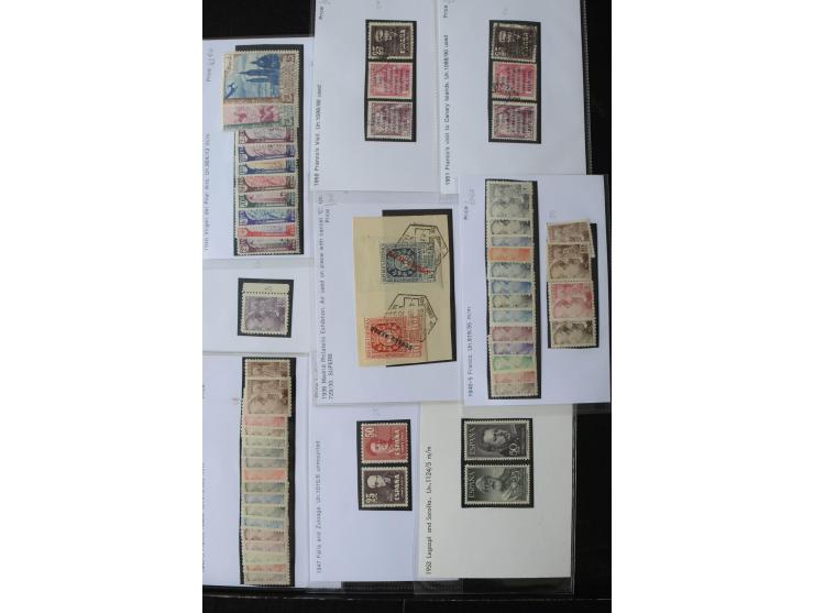 1927/60 (ca.), Partie auf Verkauskärtchen, dabei viel gutes Material, u.a. 598-610, dto. mit "A000.000", 610B, 750, 780I-II i