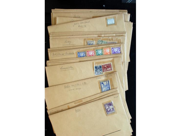 1936/39, postfricher, ungebrauchter und gestempelter Bestand, dabei Einheiten und Bogenteile, Blocks, ungezähnte Marken, Aufd