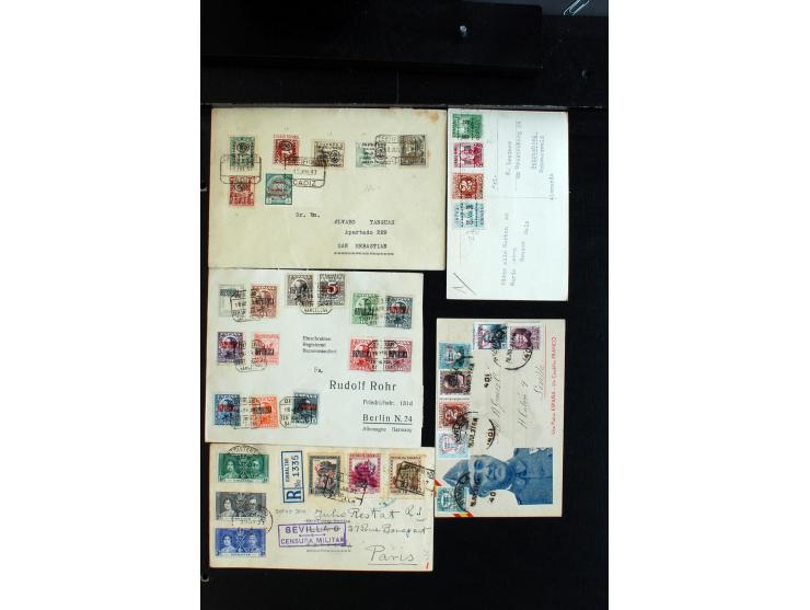 1936/39, Partie Briefe und Karten, dabei Reco, Luftpost, Zensur, Zwangszuschlagsmarken mit Blocks etc., meist philatelistisch