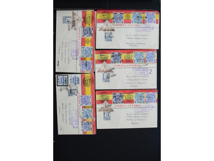 1936/38, Posten Briefe und Karten, dabei Luftpost, Reco, Zensur etc., meist philatelistisch