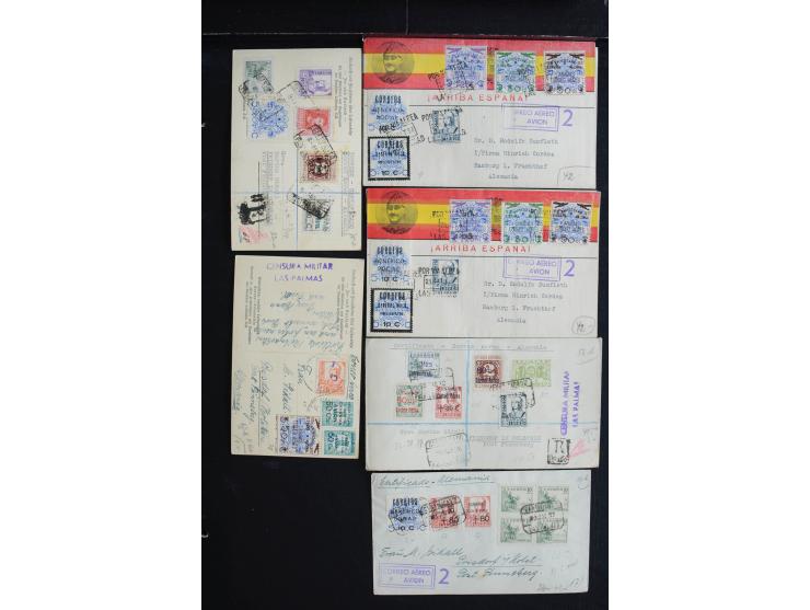 1936/38, Posten Briefe und Karten, dabei Luftpost, Reco, Zensur etc., meist philatelistisch