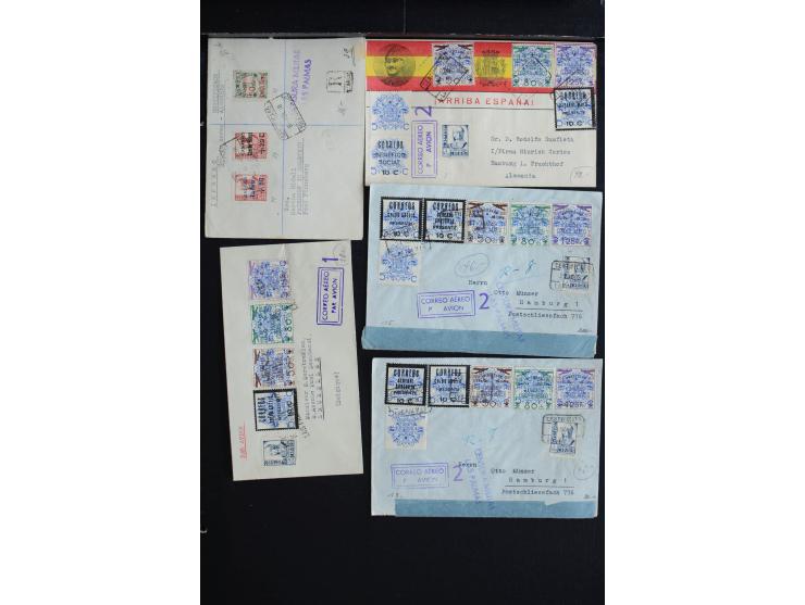 1936/38, Posten Briefe und Karten, dabei Luftpost, Reco, Zensur etc., meist philatelistisch