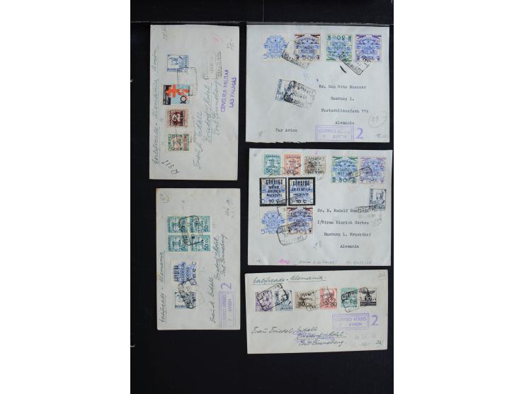 1936/38, Posten Briefe und Karten, dabei Luftpost, Reco, Zensur etc., meist philatelistisch