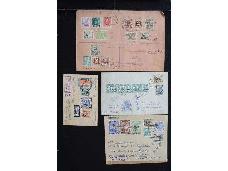 1936/38, Posten Briefe und Karten, dabei Luftpost, Reco, Zensur etc., meist philatelistisch