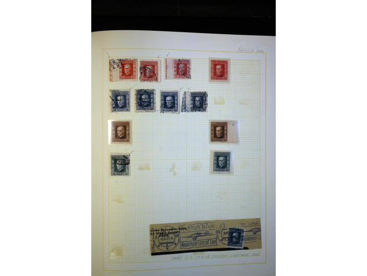 1918/38, interessante ungebrauchte/postfrische und gestempelte Sammlung mit einigen Briefen, spezialisiert nach Zähnungen, Fa
