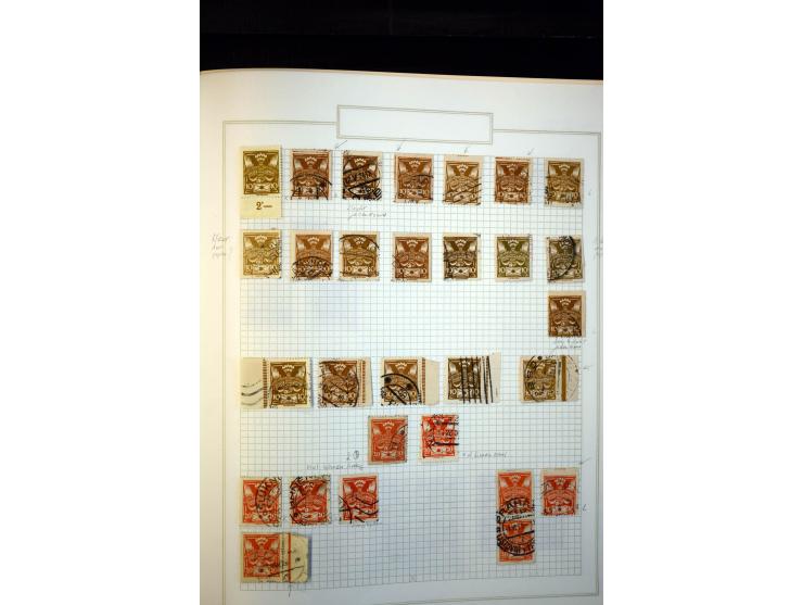 1918/38, interessante ungebrauchte/postfrische und gestempelte Sammlung mit einigen Briefen, spezialisiert nach Zähnungen, Fa