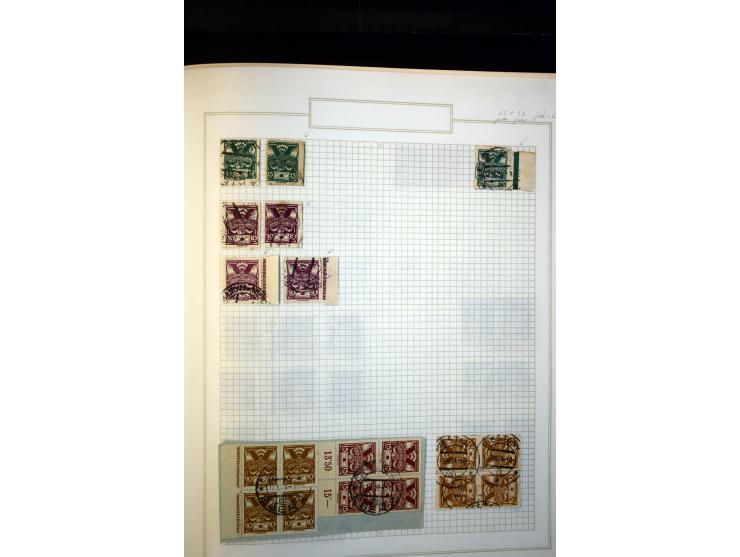 1918/38, interessante ungebrauchte/postfrische und gestempelte Sammlung mit einigen Briefen, spezialisiert nach Zähnungen, Fa