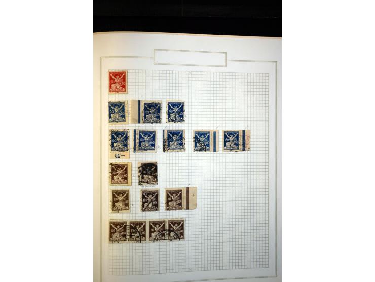 1918/38, interessante ungebrauchte/postfrische und gestempelte Sammlung mit einigen Briefen, spezialisiert nach Zähnungen, Fa