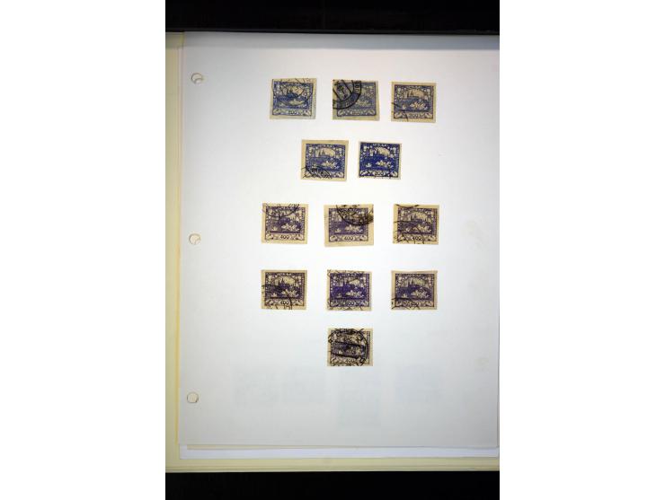 1918/38, interessante ungebrauchte/postfrische und gestempelte Sammlung mit einigen Briefen, spezialisiert nach Zähnungen, Fa