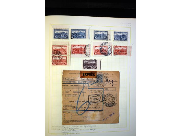 1918/38, interessante ungebrauchte/postfrische und gestempelte Sammlung mit einigen Briefen, spezialisiert nach Zähnungen, Fa