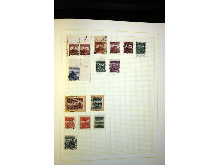1918/38, interessante ungebrauchte/postfrische und gestempelte Sammlung mit einigen Briefen, spezialisiert nach Zähnungen, Fa