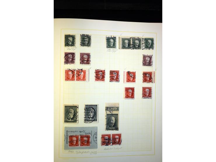 1918/38, interessante ungebrauchte/postfrische und gestempelte Sammlung mit einigen Briefen, spezialisiert nach Zähnungen, Fa