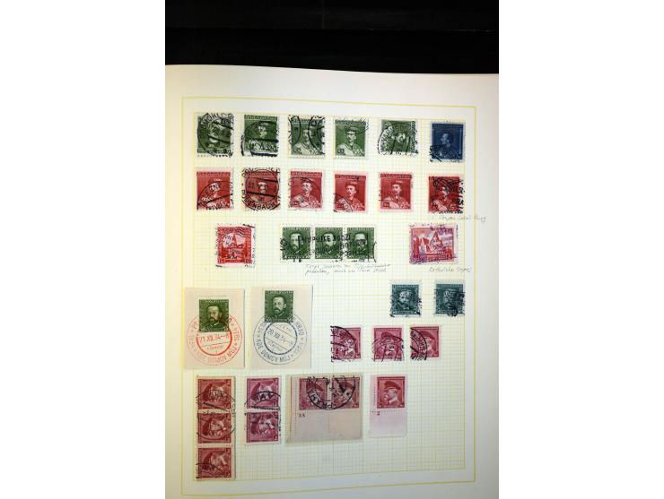 1918/38, interessante ungebrauchte/postfrische und gestempelte Sammlung mit einigen Briefen, spezialisiert nach Zähnungen, Fa