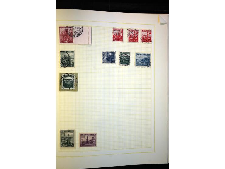 1918/38, interessante ungebrauchte/postfrische und gestempelte Sammlung mit einigen Briefen, spezialisiert nach Zähnungen, Fa