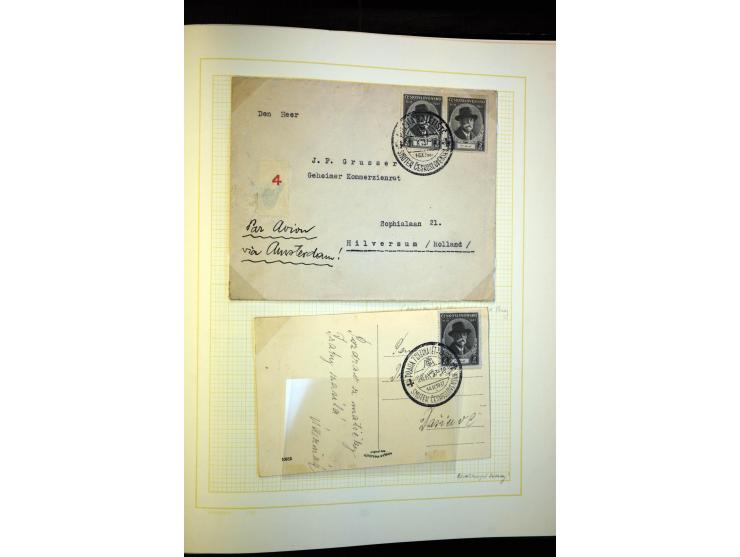 1918/38, interessante ungebrauchte/postfrische und gestempelte Sammlung mit einigen Briefen, spezialisiert nach Zähnungen, Fa