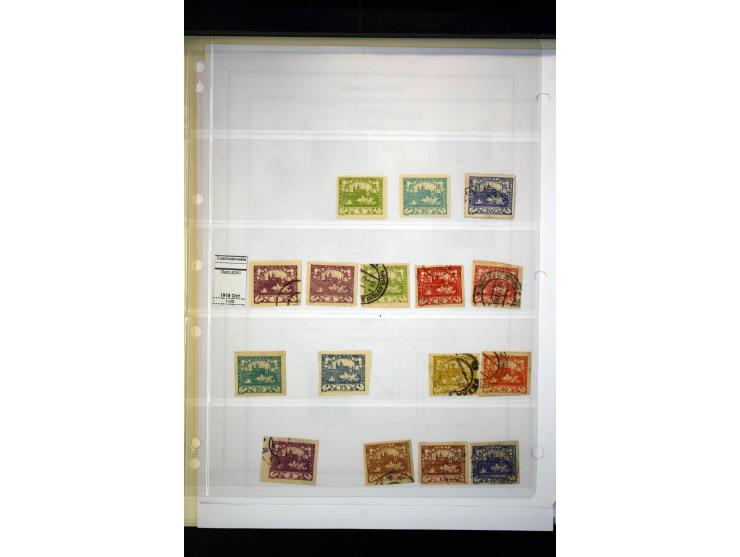 1918/38, interessante ungebrauchte/postfrische und gestempelte Sammlung mit einigen Briefen, spezialisiert nach Zähnungen, Fa